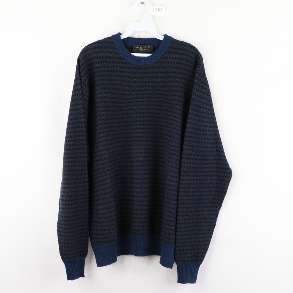 Linea Rossa Mens Large Merino Wool Sweater Blue